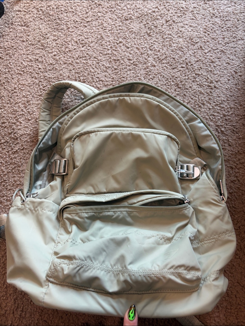 B71 GymShark Backpack in Sage Green, FLAWS
